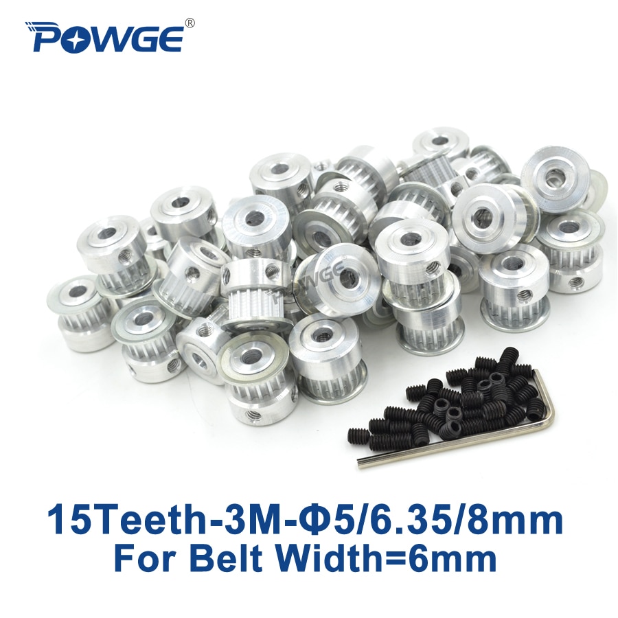 POWGE 15 Teeth HTD 3M Ÿ̹ Ǯ  5mm 6.35mm 8mm..